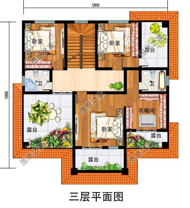 三層樓房設計圖紙，真正值得建的好房子，讓農村別墅不再普通