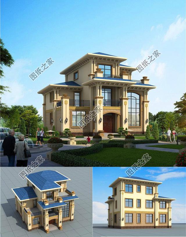 150平方農村房設計圖，符合農村人的審美需求，外觀相當的有排面