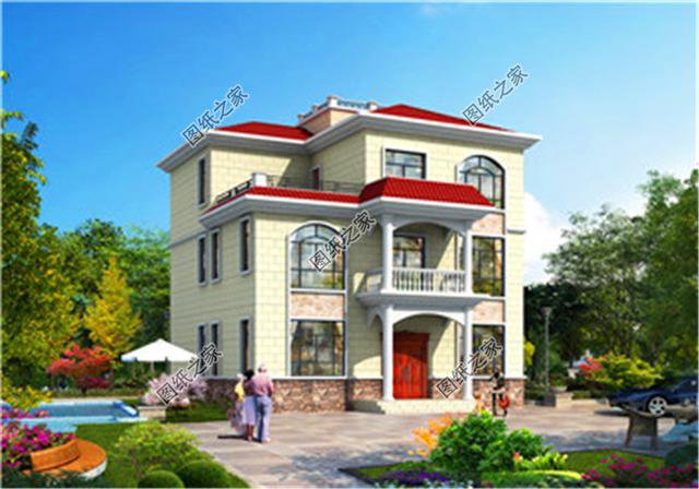 三層磚混結構別墅設計圖，超高性價比，這樣的別墅在農村已經遙遙領先啦