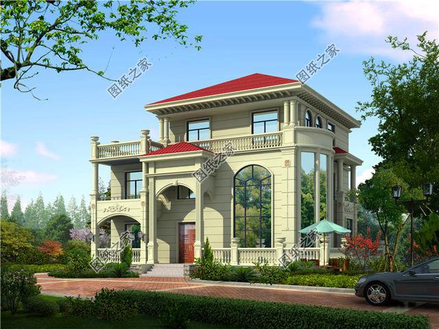 三層磚混結構別墅設計圖，超高性價比，這樣的別墅在農村已經遙遙領先啦