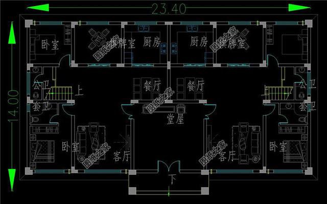 漂亮的農村自建雙拼別墅效果圖，外觀大氣，兄弟更和睦