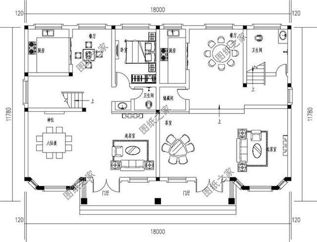 漂亮的農村自建雙拼別墅效果圖，外觀大氣，兄弟更和睦