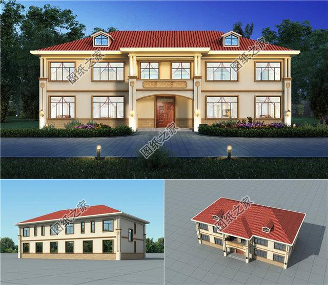 漂亮的農村自建雙拼別墅效果圖，外觀大氣，兄弟更和睦