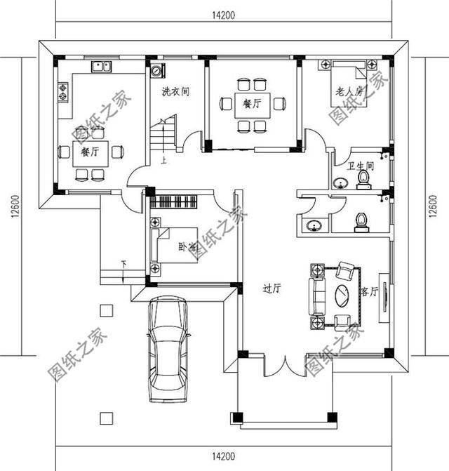 三款二層房屋平面圖，戶型方正，占地面積不大不小