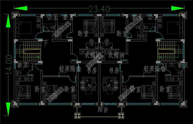 農村兩戶連體二層別墅，省錢又省力，兩家人齊聚一堂