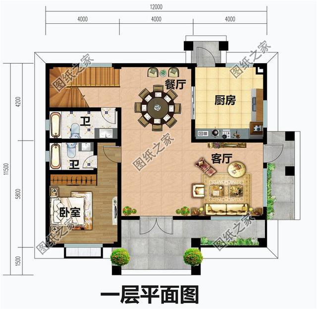 三層三間農(nóng)村房子圖紙，實用上檔次，建好后村里人都羨慕