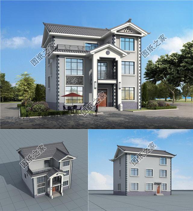 中式仿古農村房屋設計圖，沉穩大氣有意境，讓你在村里無法低調