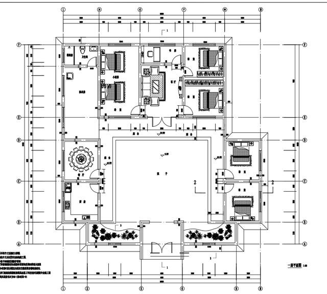 一層三合院平房設計圖及戶型圖，一磚一瓦皆是精品