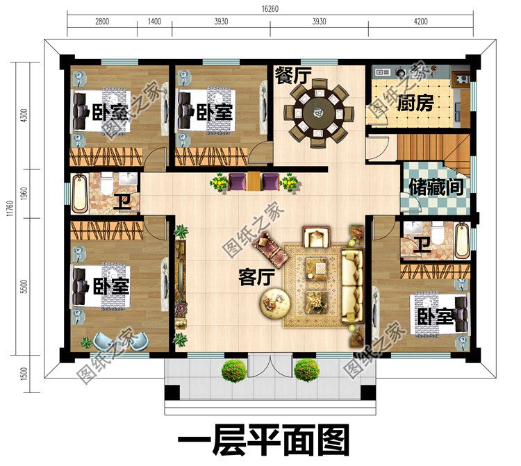 200平米2層別墅設計圖