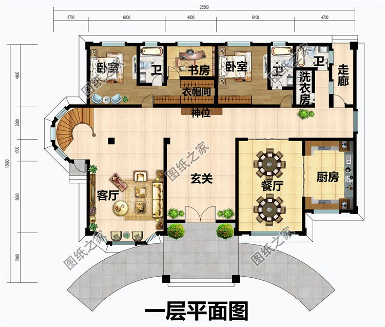 最好看大氣的豪華三層樓房設計圖