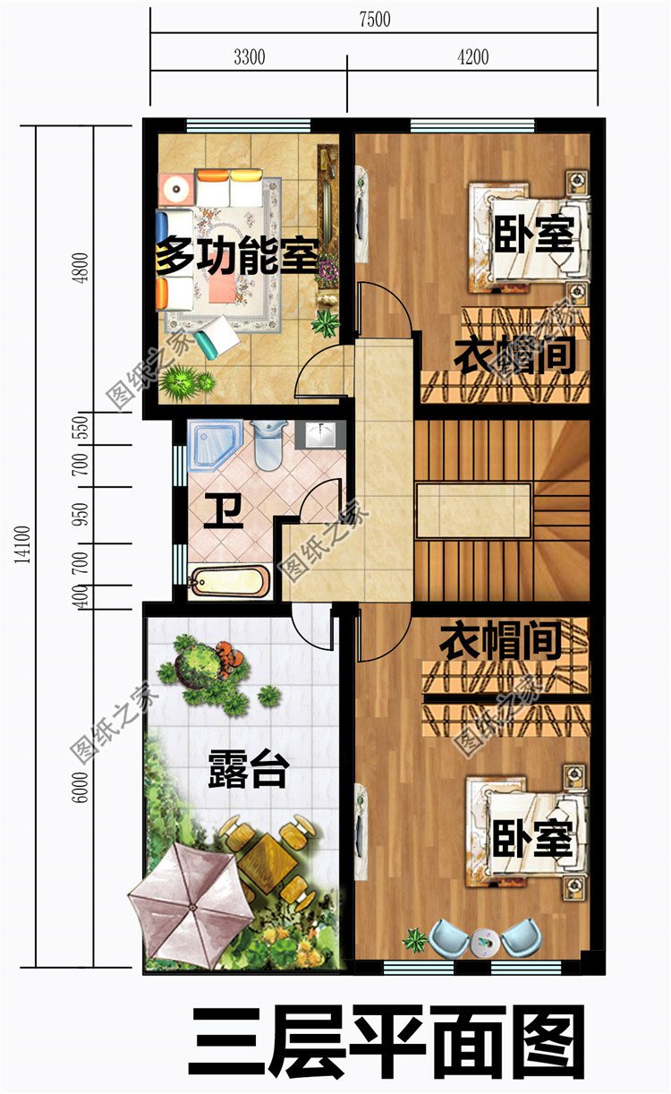 25萬農村三層樓房新款圖片及施工圖