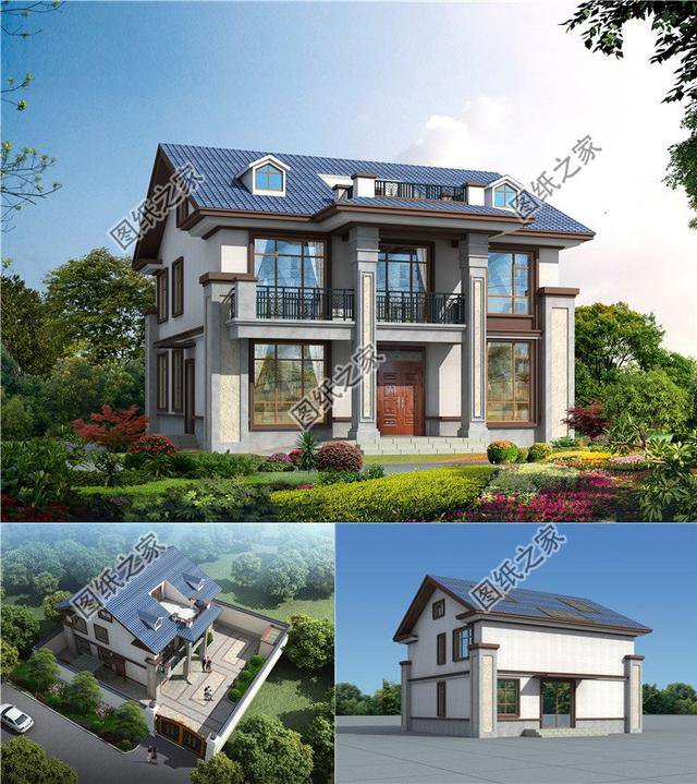 7款大戶型二層半三層別墅圖，回老家建一棟，驚艷全村人
