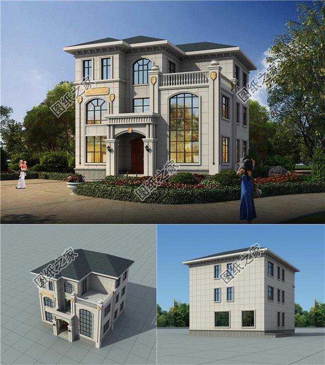 7款大戶型二層半三層別墅圖，回老家建一棟，驚艷全村人