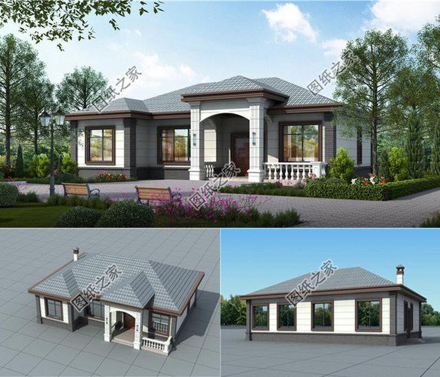 南方農村一層自建房設計圖，款款精美，一樣的面積不一樣的設計