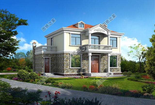 農村最好看兩層樓圖，精美實用，南北方都能建