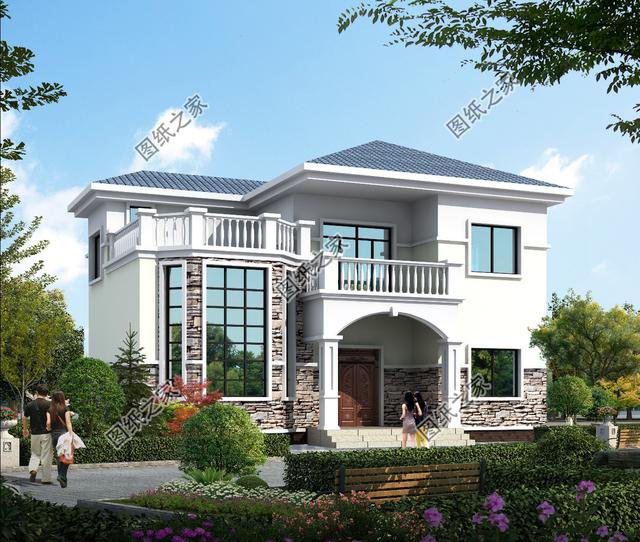 農(nóng)村90平米兩層小別墅戶型圖，簡(jiǎn)單溫馨，最適合咱農(nóng)村建