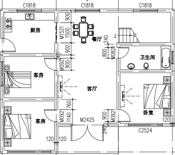 進深10米的農村房屋戶型圖，看看這幾款是不是你想要的設計圖
