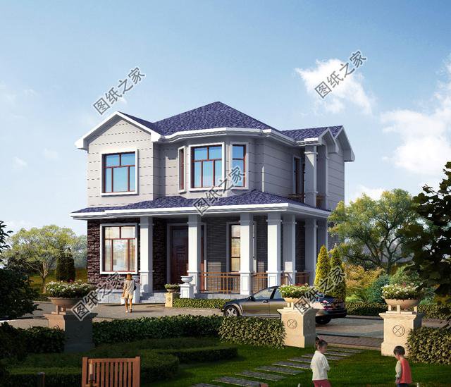 農村簡單二層別墅圖，效果圖和平面圖都有，最新推薦