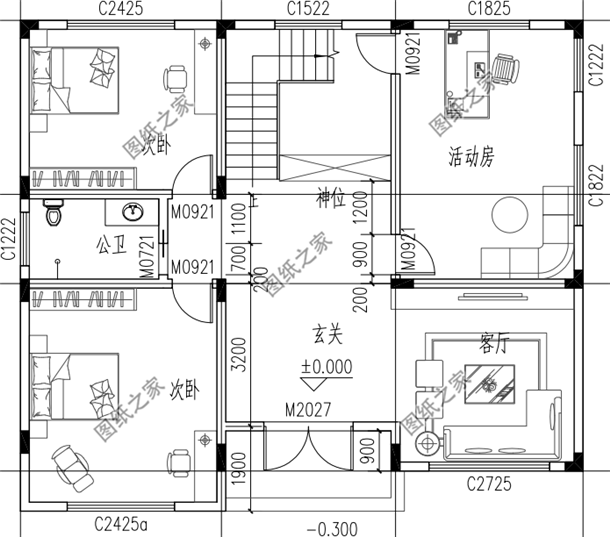 120平方米的自建房設計圖，簡直就是為農村量身定制的