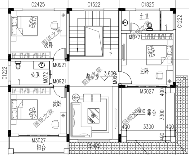 120平方米的自建房設計圖，簡直就是為農村量身定制的