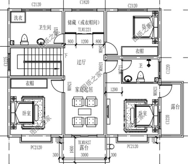 農村自建房三層樓外觀效果圖，大氣內部布局都無可挑剔