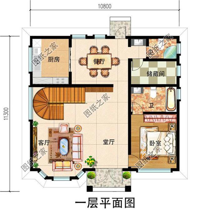 農村二層半小戶型別墅設計圖，村里建一棟，鄰居看了都羨慕