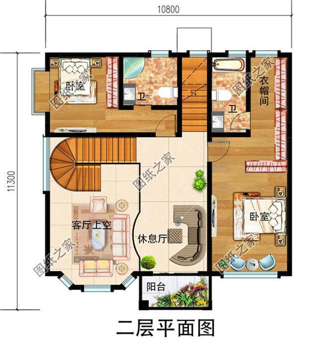 農村二層半小戶型別墅設計圖，村里建一棟，鄰居看了都羨慕