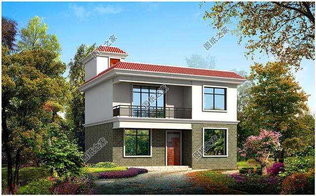 農村90平米二層樓房設計圖，小巧精致，簡單容易建