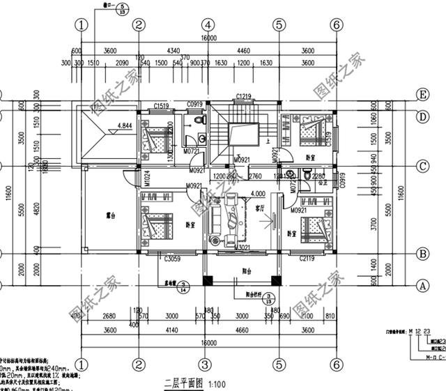 自建房16x12米設計圖紙，實用又大氣，這才是我想要的農村生活
