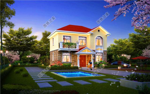 三款15萬左右的農村別墅外觀圖，在農村很流行，不知道大家喜歡這款戶型嗎