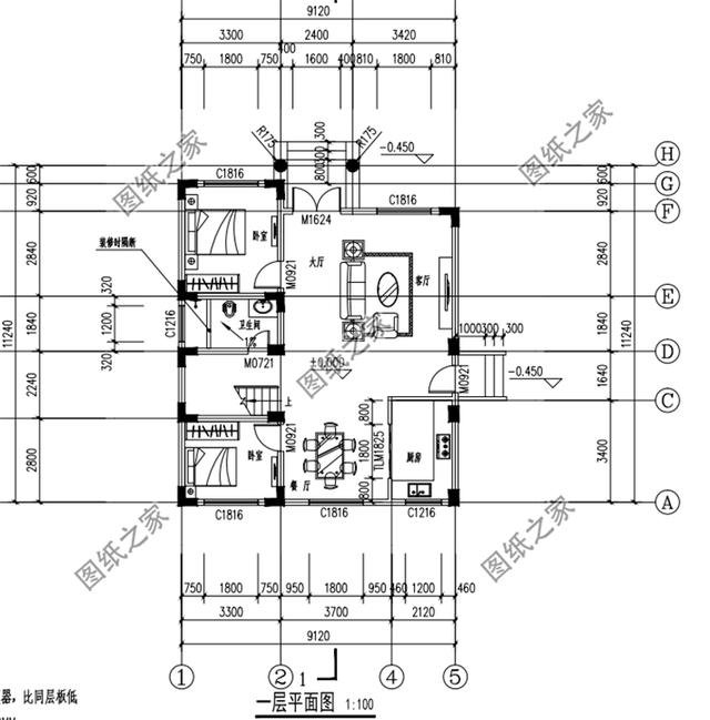 兩層90平自建房設(shè)計圖，戶型雖小，但是給我省不少錢了