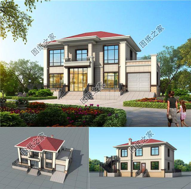 四開間16米二層別墅設(shè)計(jì)圖，布局很不錯(cuò)，最主要的是美觀實(shí)用