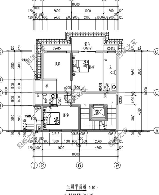 三款三層半四層別墅設計圖，超適合四代同堂的大家庭建房，多臥室設計