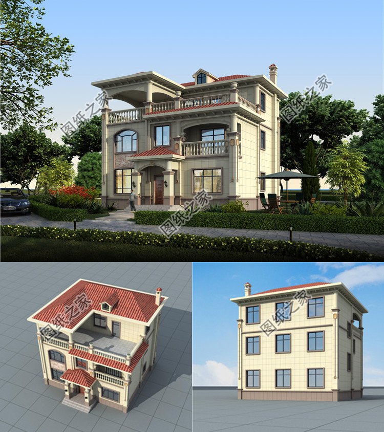 獨(dú)棟三層別墅設(shè)計(jì)效果圖