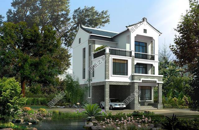 帶車庫的農村建房圖片，農村建房車庫必須有，實用大氣