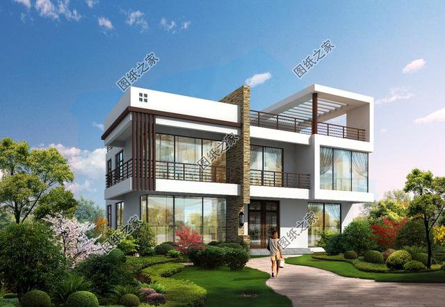 150平米左右二層別墅設(shè)計(jì)圖，農(nóng)村別墅這樣建，城市樓房一樣好看