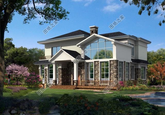 150平米左右二層別墅設(shè)計(jì)圖，農(nóng)村別墅這樣建，城市樓房一樣好看