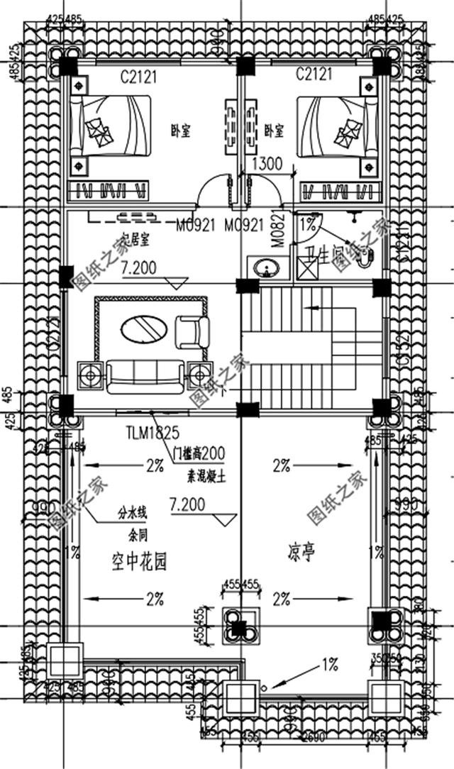 歐式風格三層小洋樓外觀圖，外觀很漂亮，符合農村住宅的設計