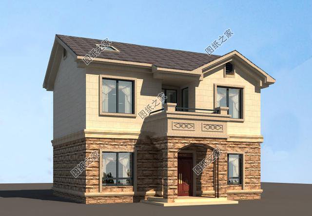 農村三間二層房子設計圖及效果圖，簡單耐看，住著舒適