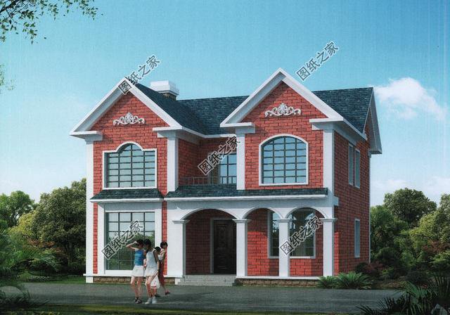 農村三間二層房子設計圖及效果圖，簡單耐看，住著舒適