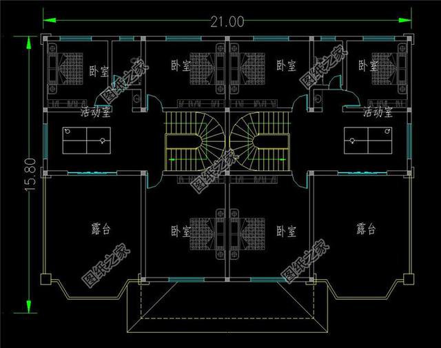 復式雙拼別墅設計圖，適合兄弟倆的房子，羨慕不來的大氣