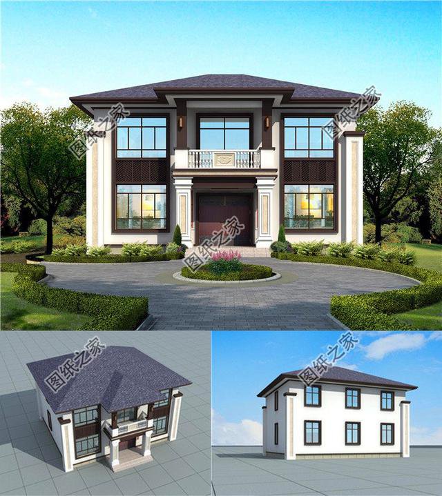 農(nóng)村三間兩層間戶型圖，看了這么多三層別墅，還是覺得這三款更精致