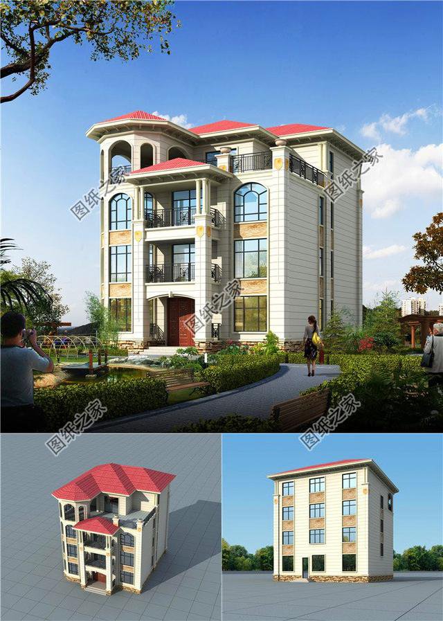 農村三層半自建房設計圖紙，戶型大氣房間多，大家庭朋友可以參考