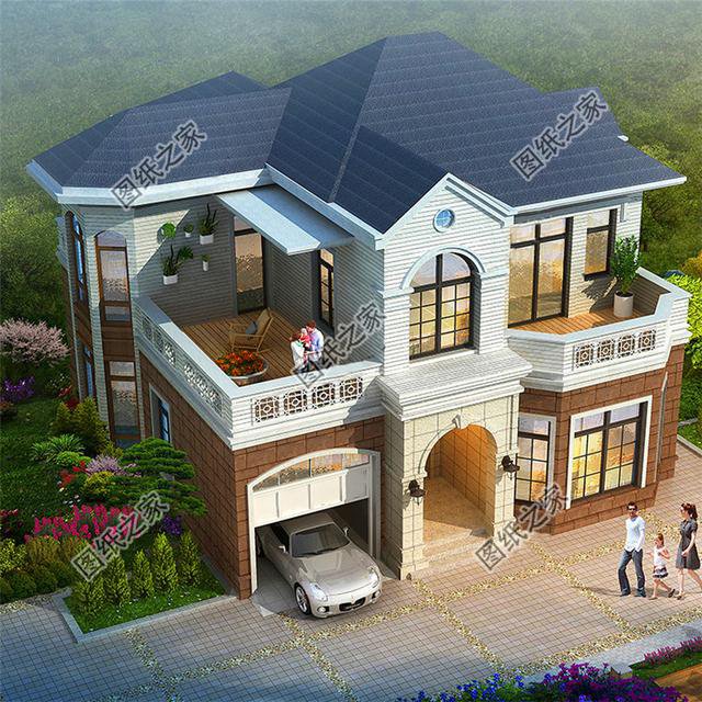 三款帶車庫二層樓房設計圖，造價不超過30萬，這房子你喜歡嗎