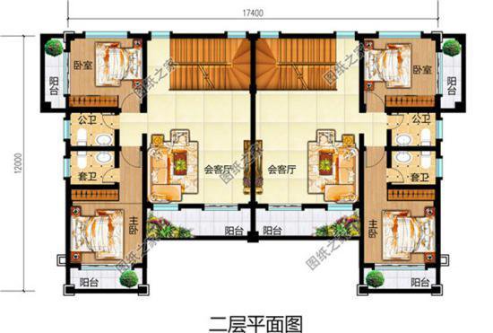 兄弟三層雙拼別墅設計圖，哥倆在村里建上一棟那是相當厲害了