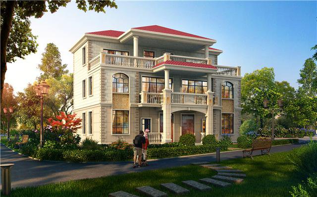 兄弟三層雙拼別墅設計圖，哥倆在村里建上一棟那是相當厲害了