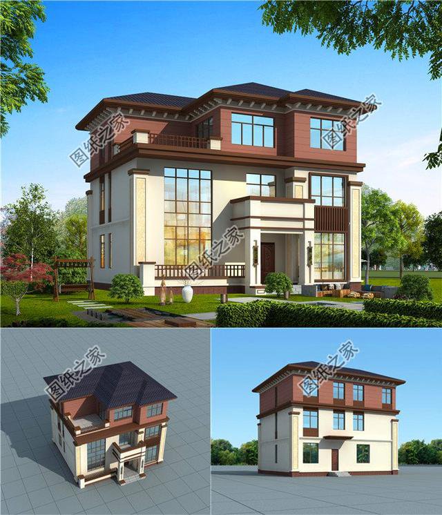 150平米三層別墅設計圖，簡單大方，父母住在里面天天樂呵呵