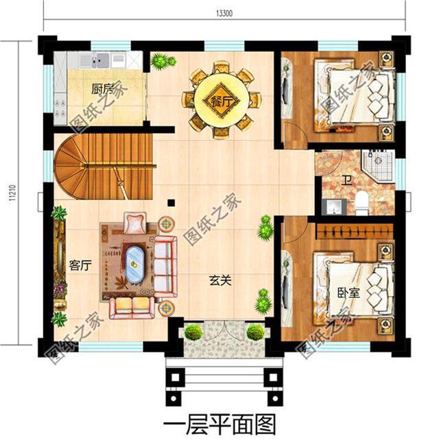 150平米三層別墅設計圖，簡單大方，父母住在里面天天樂呵呵