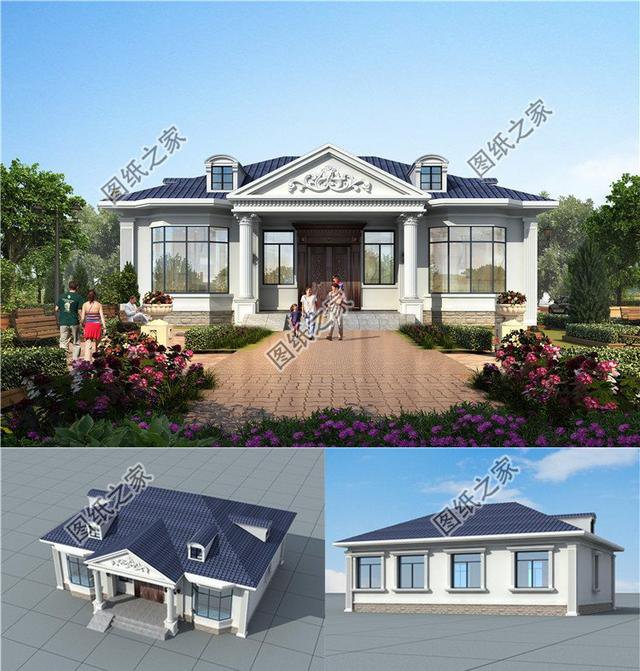 125平一層自建房外觀圖，給父母一個(gè)家，真情實(shí)感的愛了