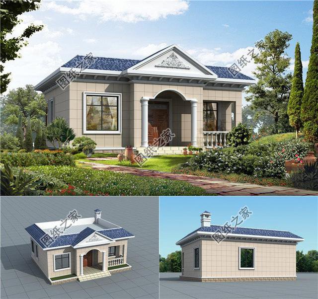 鄉(xiāng)村3開間平屋頂?shù)淖越ǚ课荩巾敳缓每矗磕鞘悄銢]找對(duì)圖紙